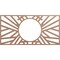 Ekena Millwork Hoover Wood Fretwork Pierced Ceiling Medallion, Wood (Paint Grade), 30"W x 15"H x 11 1/8"ID x 3/8"T CMWP30X15X0375HOMF - alternate 1